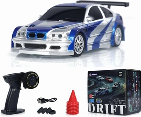 Turbo Zone Mini Drifters V2, Mini Rc Drift Car 1:43 Scale, 4wd High-Speed Remote Control Cars, 2.4g Full Proportional Racing Car, Realistic Shell, Superior Drifting, Durable Design (B1)