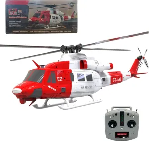 UH-1Y RC Helicopter Model, 2.4G 6CH Dual Brushless Direct Drive RC Helicopter Model with Lidar Positioning, Indoor RC Flying Toys (Mode 1 Mode 2 Switchable)