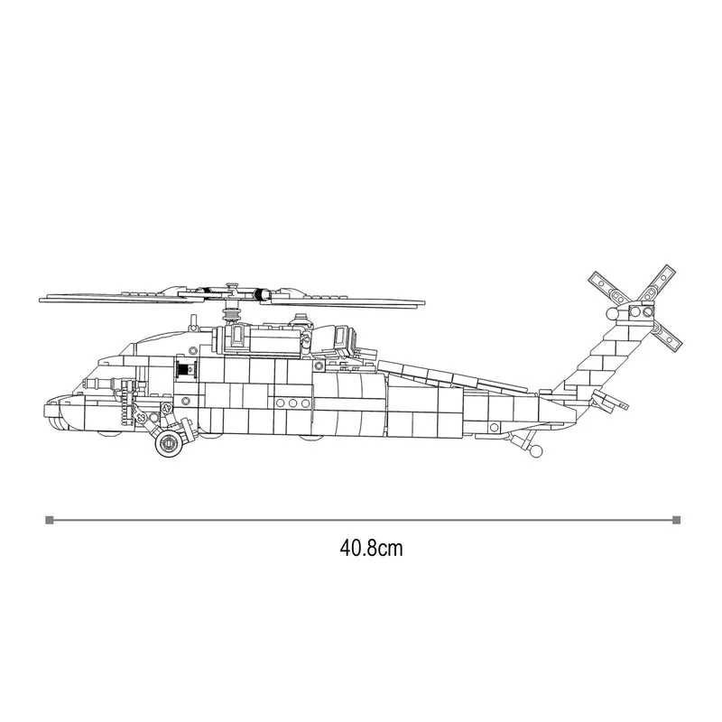UH-60 Black Hawk Building blocks for Children ( 692 Pieces)