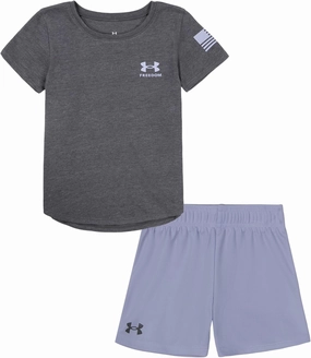 Under Armour girls Outdoor Set, Coordinating Top & Bottom, Pants Or Shorts, Durable Stretch and Comfortable