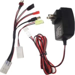 Universal RC Battery Charger for 3.6V-9.6V NiMH/NiCd Battery Packs Hobbies Airsoft Batteries, RC Car Truck Air Gun Airplanes Compact with Standar Tamiya/Mini