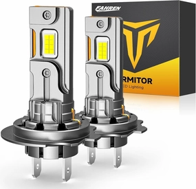 Upgraded H7 LED Bulbs, 45000LM 10X Brightness, 6500K White Super Bright, 1:1 Halogen Size, W/CSP Chips H7 H7LL Fog Lights, No Adapter Required Easy Install, Non-polarity, Pack of 2