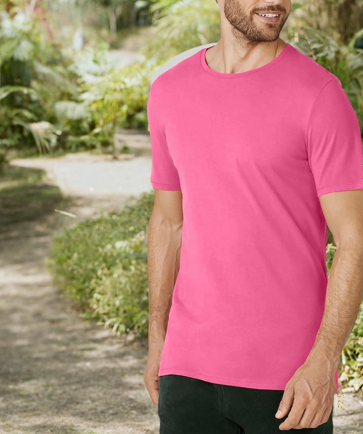 URBAN BUCK Neon High Visibility Lightweight Running Mens Shirt - Workout Swim UPF50  Basic Short Sleeve Sun T-Shirt for Men