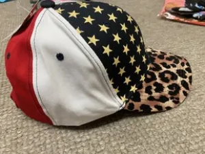 USA/leopard women's ball cap