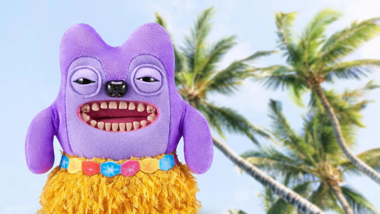 Vacay Vibes by ZURU, Funny Ugly Monster, Plush, Collectible, Toy (Greedy Grinner - Purple)