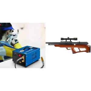 VEVOR PCP Air Compressor, 4500PSI Portable PCP Compressor, 12V DC/110V AC PCP Airgun Compressor Manual-stop & Beeman PCP Underlever Air Rifle