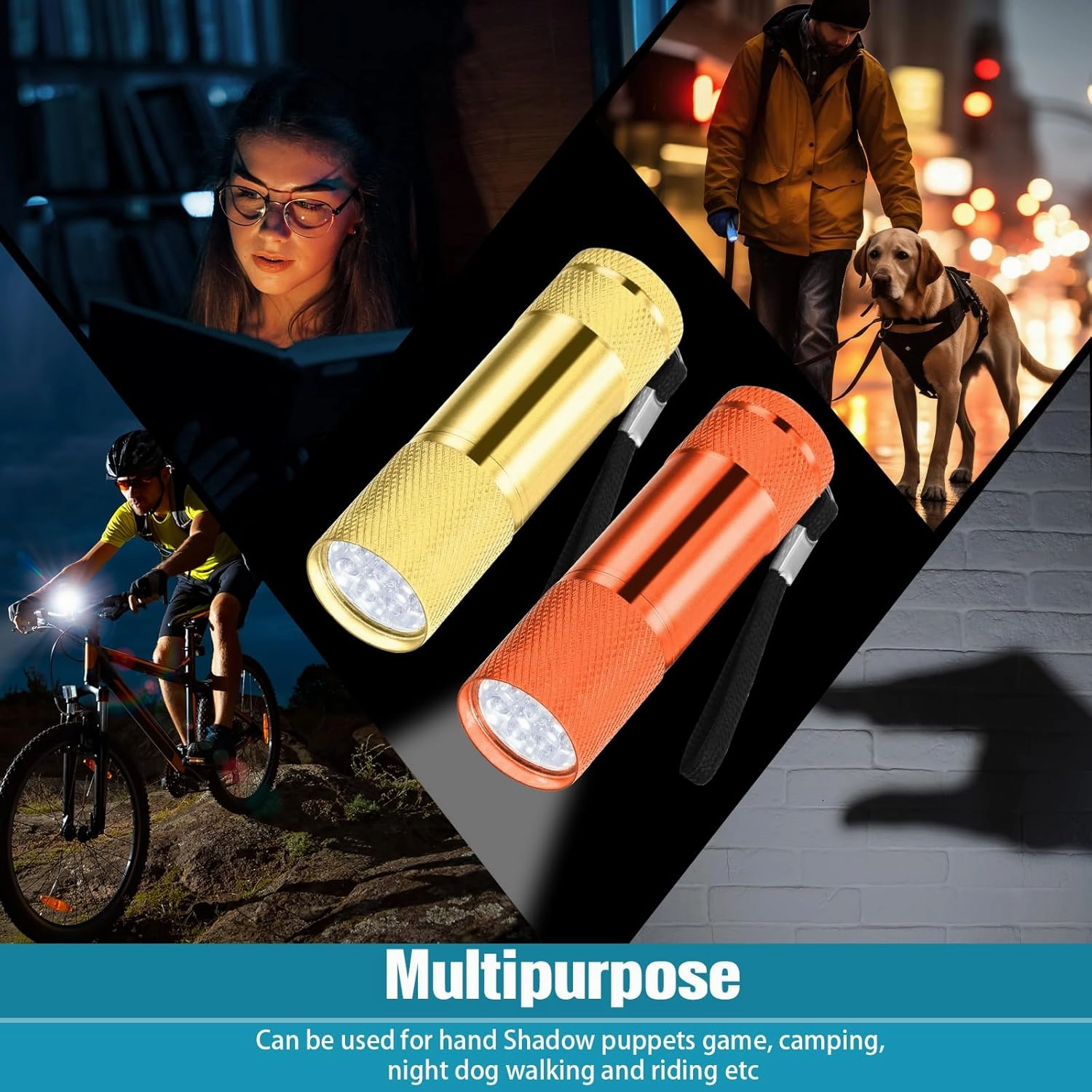 VIHOSE 20 Pcs Mini Flashlights Bulk, Bright Aluminum Handheld Flash Light with Lanyard Small LED Flashlights for Night Reading Emergency Hurricane Camping Hiking, Batteries Not Included(Bright)