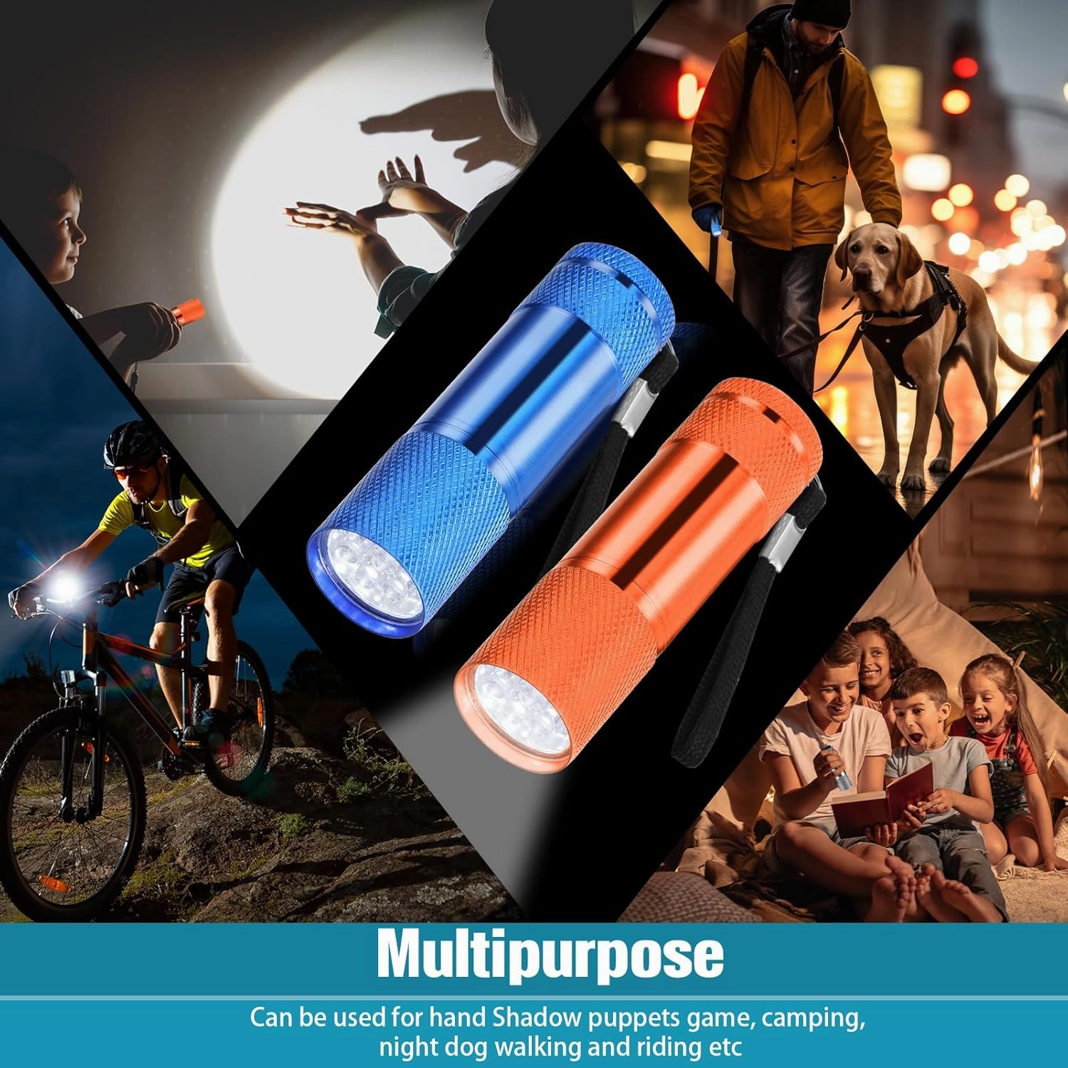 VIHOSE 32 Pcs Mini Flashlights Bulk, Bright Aluminum Handheld Flash Light with Lanyard, Small LED Flashlights for Kids Night Reading Emergency Camping Hiking, Batteries Not Included(Warm Color)