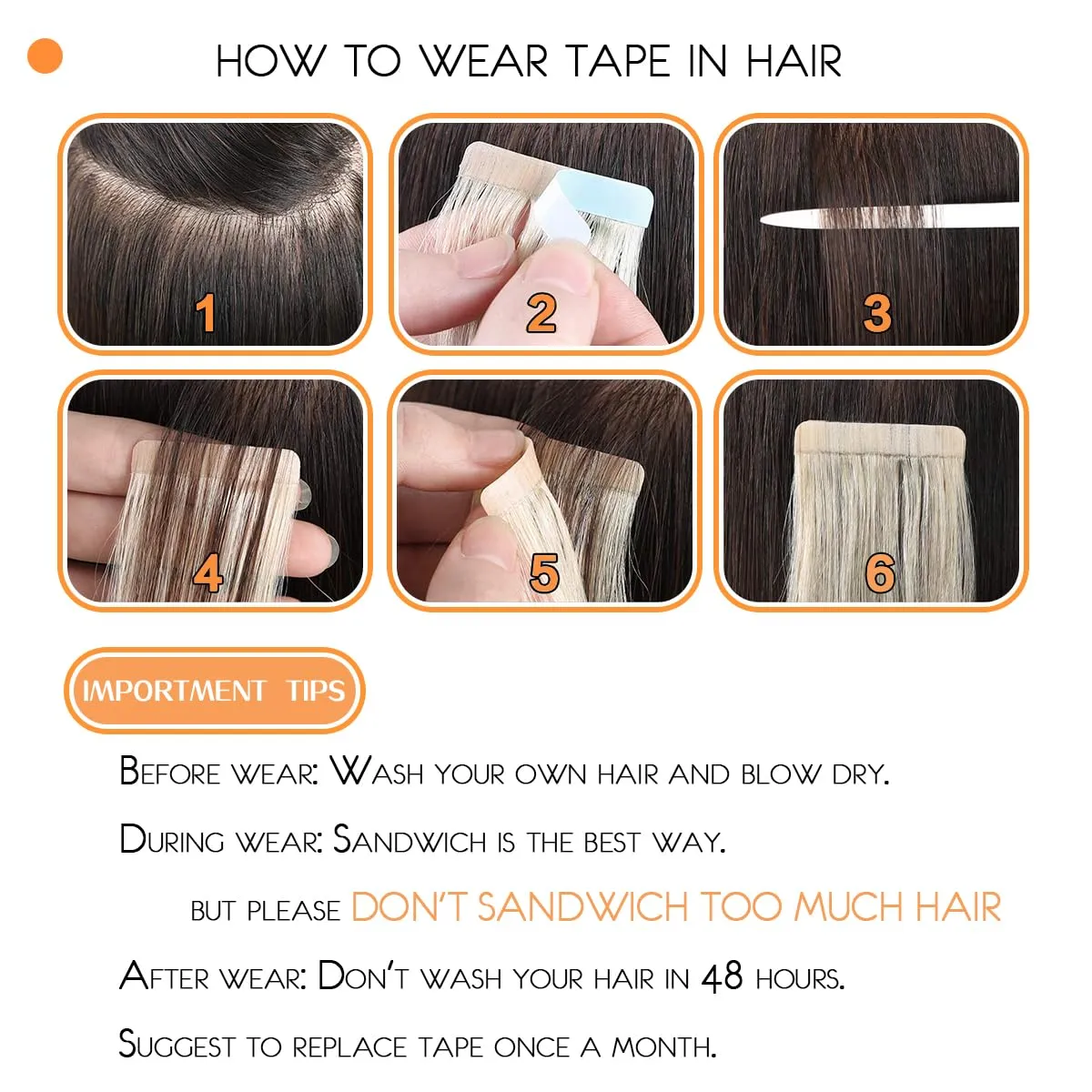 VINBAO Tape in Extensions Human Hair Invisible Seamless Skin Weft Double Sided Balayage Mixed Bleach Blonde Hair Extensions 14in 50g 20pcs Highlights Natural Straight (14inch, #18P613)