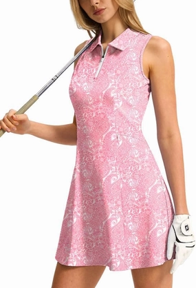 Viodia Women's Tennis Golf Dress with Shorts Pickleball Exercise Workout Athletic Dresses for Women with Zipper Pockets