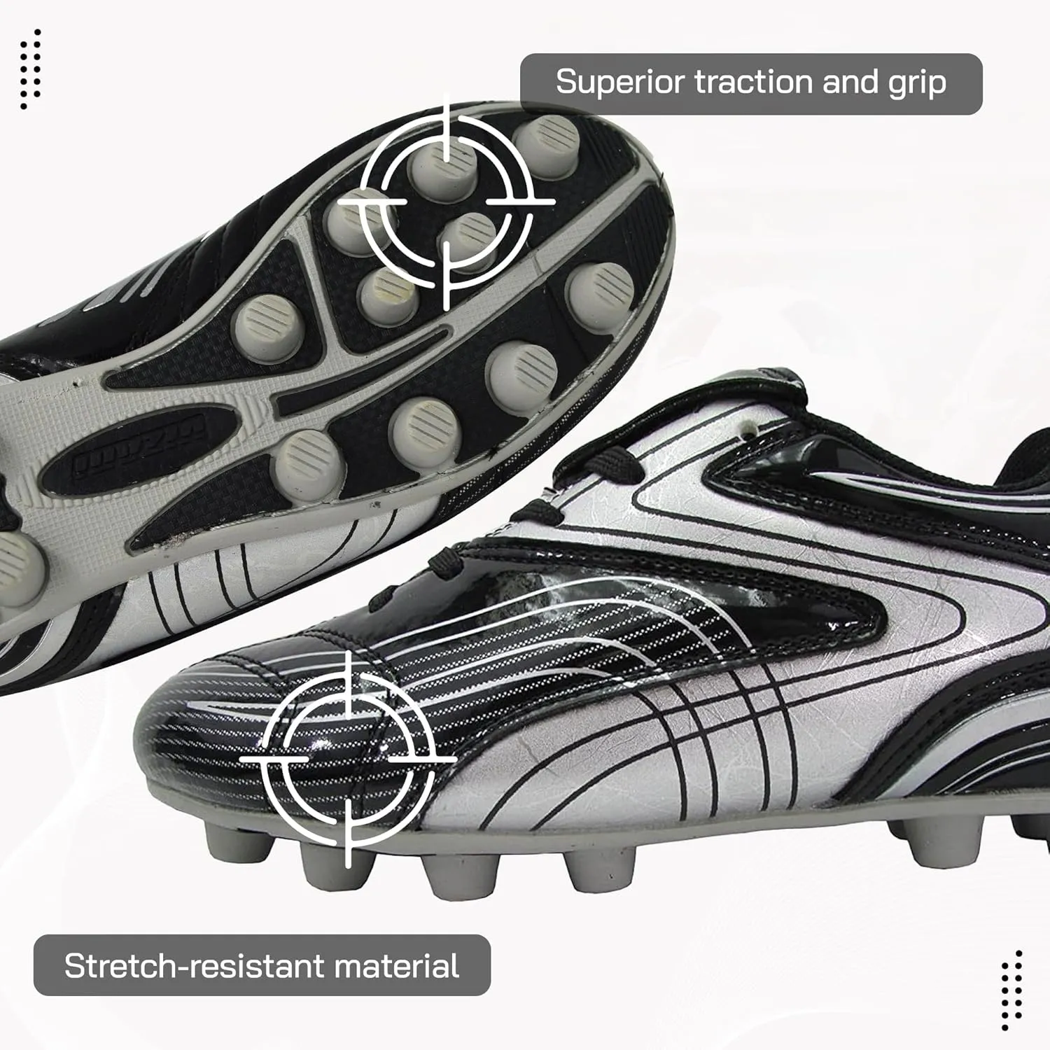 Vizari Soccer Cleats Boys Girls | Youth Firm Ground Football Shoes | Athletic Outdoor Training & Match