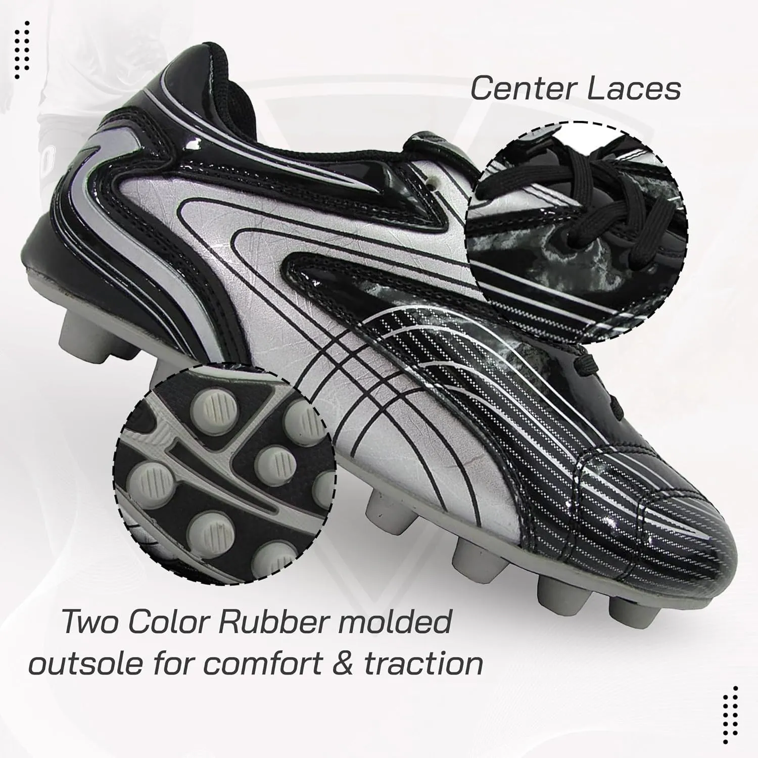 Vizari Soccer Cleats Boys Girls | Youth Firm Ground Football Shoes | Athletic Outdoor Training & Match