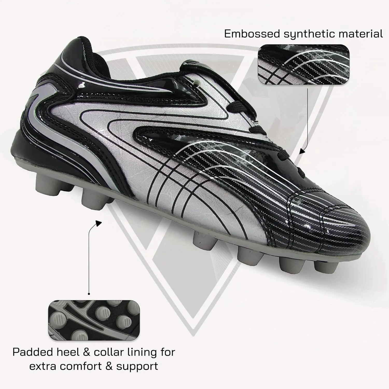 Vizari Soccer Cleats Boys Girls | Youth Firm Ground Football Shoes | Athletic Outdoor Training & Match