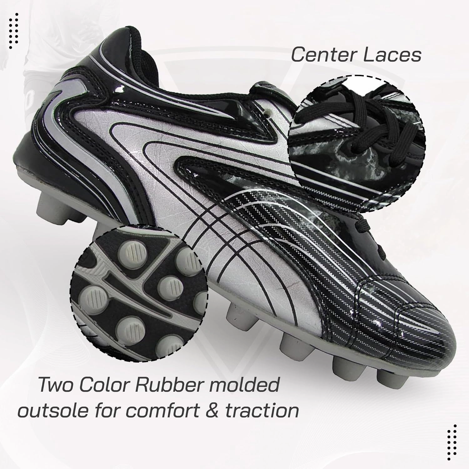 Vizari Soccer Cleats Boys Girls | Youth Firm Ground Football Shoes | Athletic Outdoor Training & Match