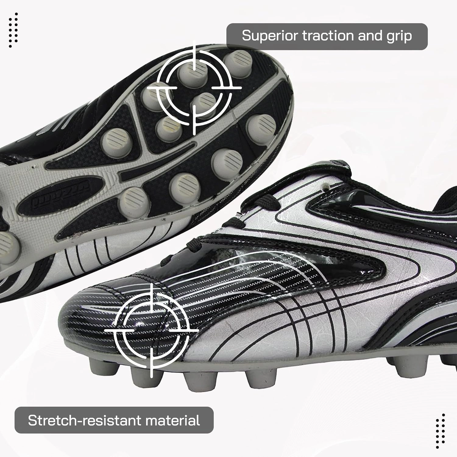 Vizari Soccer Cleats Boys Girls | Youth Firm Ground Football Shoes | Athletic Outdoor Training & Match