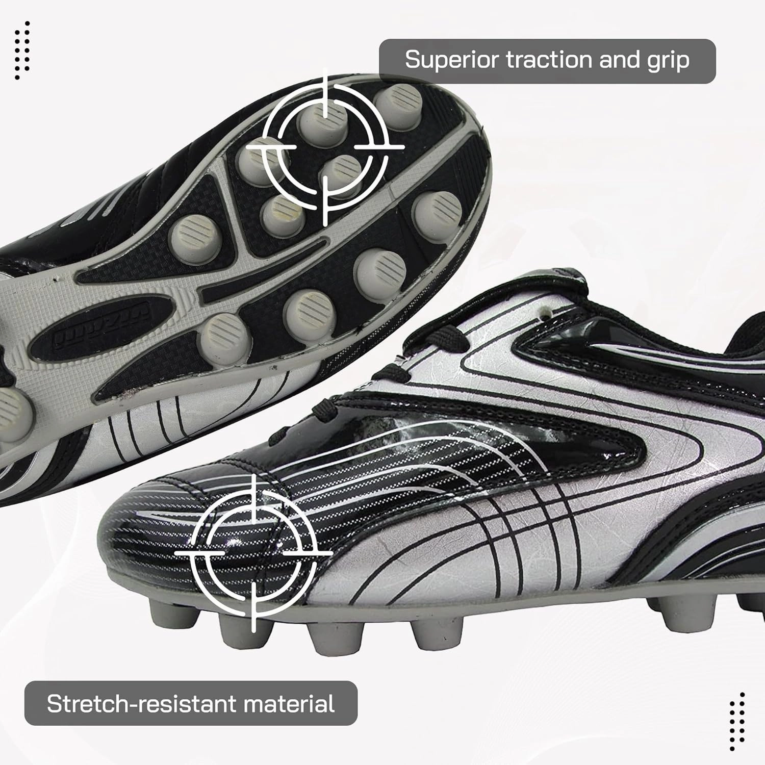 Vizari Soccer Cleats Boys Girls | Youth Firm Ground Football Shoes | Athletic Outdoor Training & Match