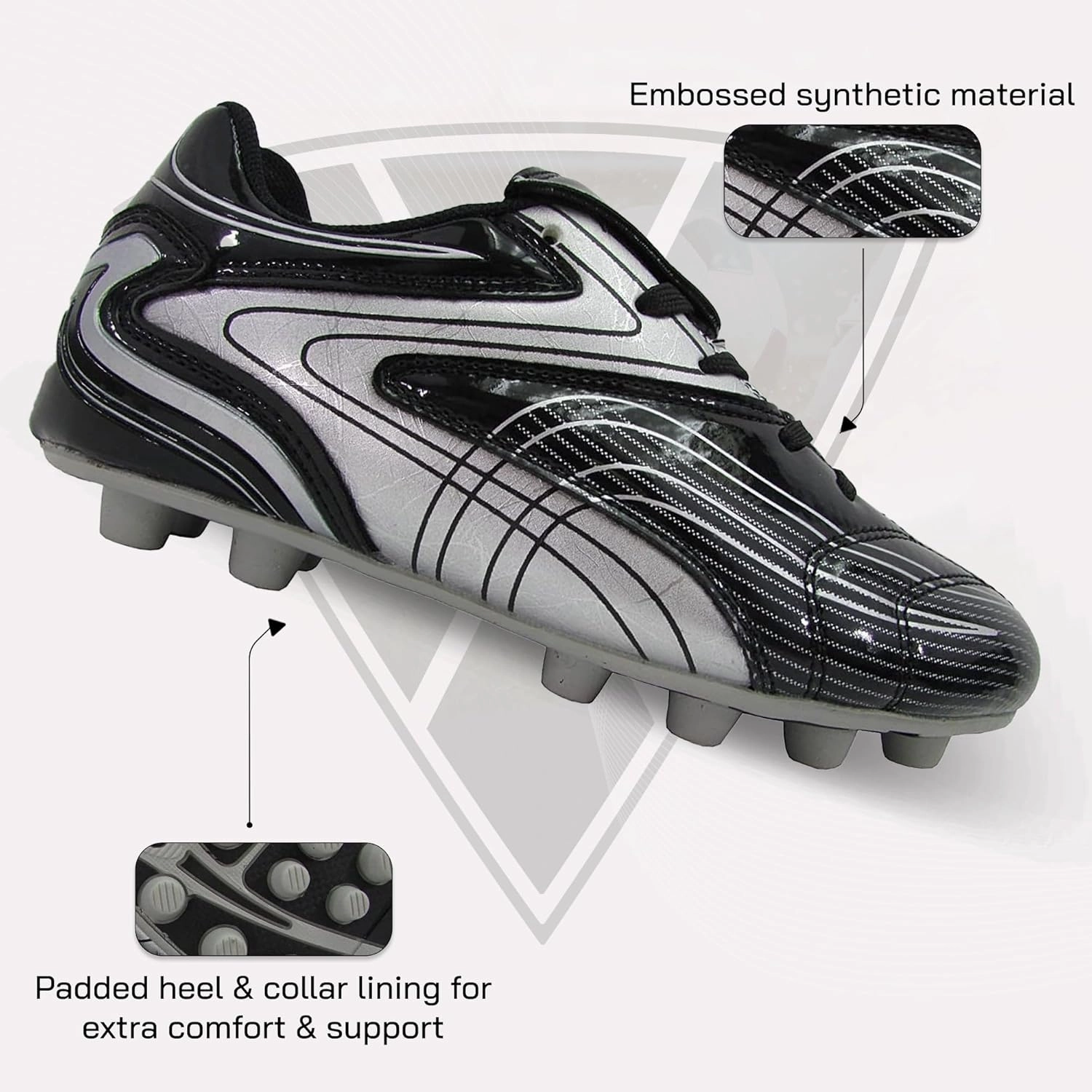 Vizari Soccer Cleats Boys Girls | Youth Firm Ground Football Shoes | Athletic Outdoor Training & Match