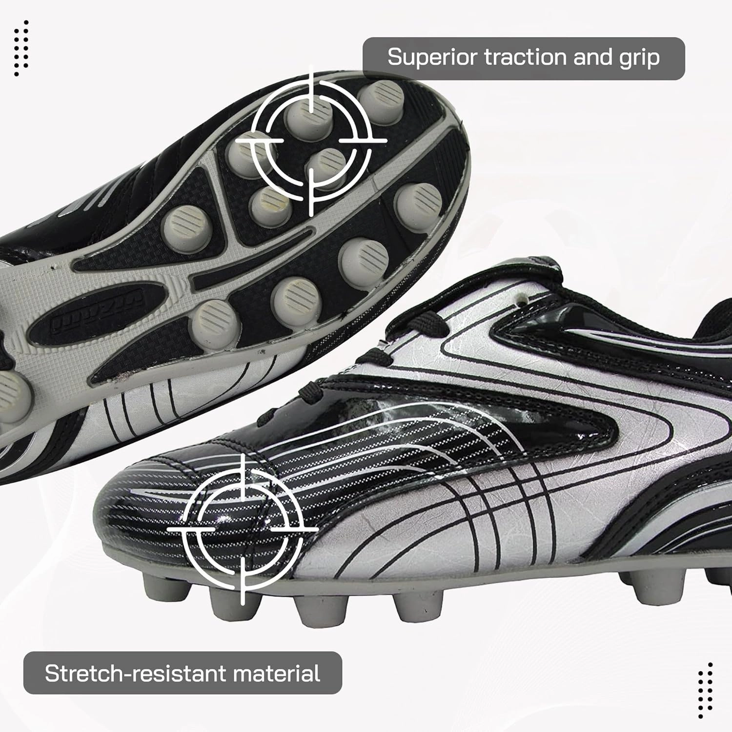 Vizari Soccer Cleats Boys Girls | Youth Firm Ground Football Shoes | Athletic Outdoor Training & Match