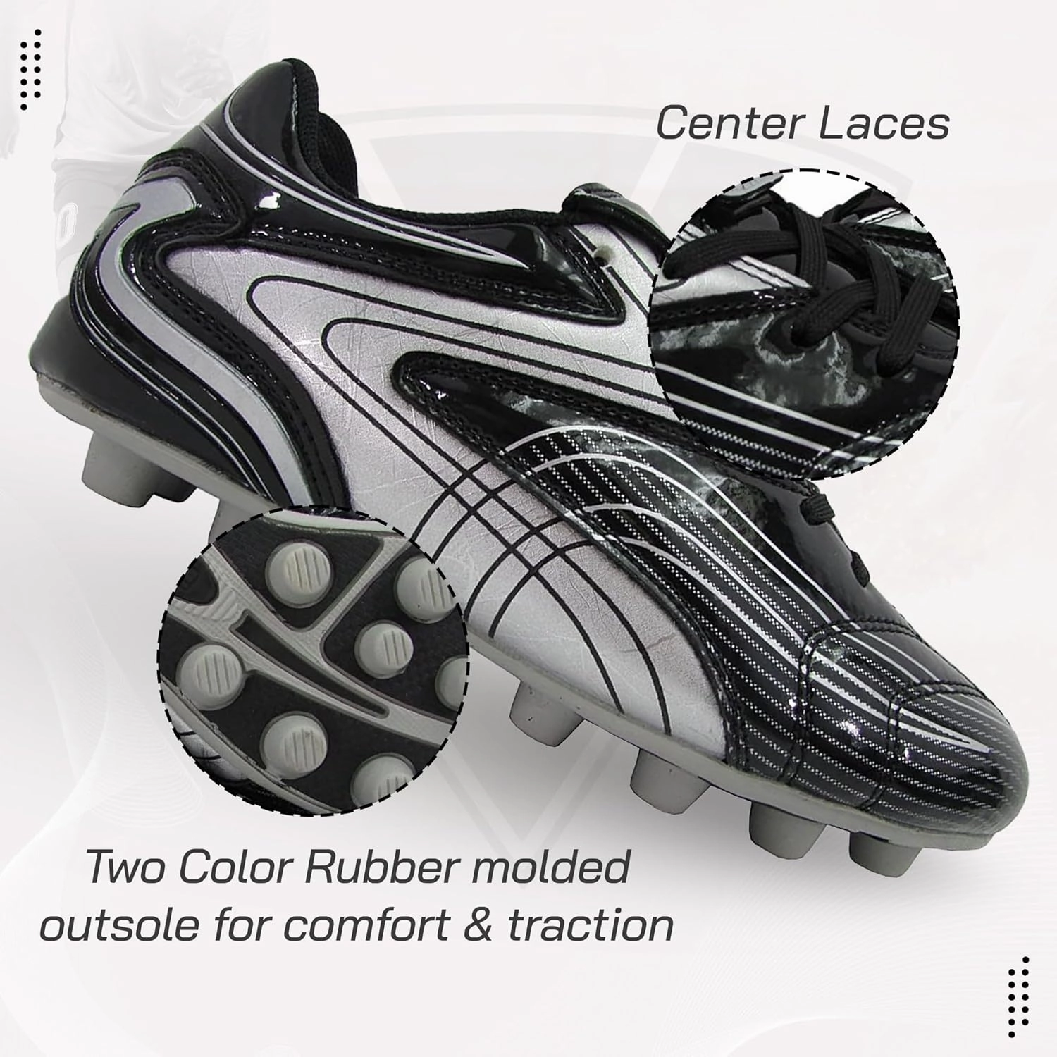 Vizari Soccer Cleats Boys Girls | Youth Firm Ground Football Shoes | Athletic Outdoor Training & Match