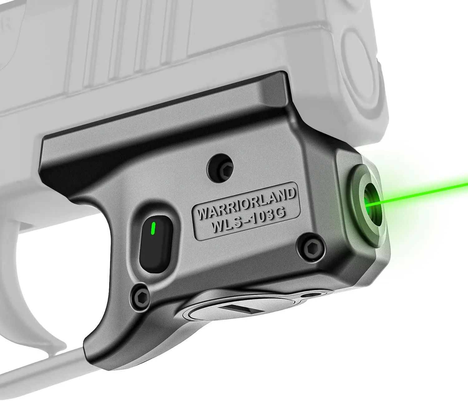 WARRIORLAND WLS-103G Green Beam Sight Designed to fit P365/ P365X/ P365XL, Green Sight with Power Indicator, Windage and Elevation Adjustment, P365 Green Beam WLS-103G