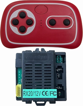 weelye RX20 12V FCC/CE One-Sided Socket Kids Powered Ride on car 2.4G Bluetooth Remote Control and Receiver Accessories for Children Electric Ride On Car Replacement Parts