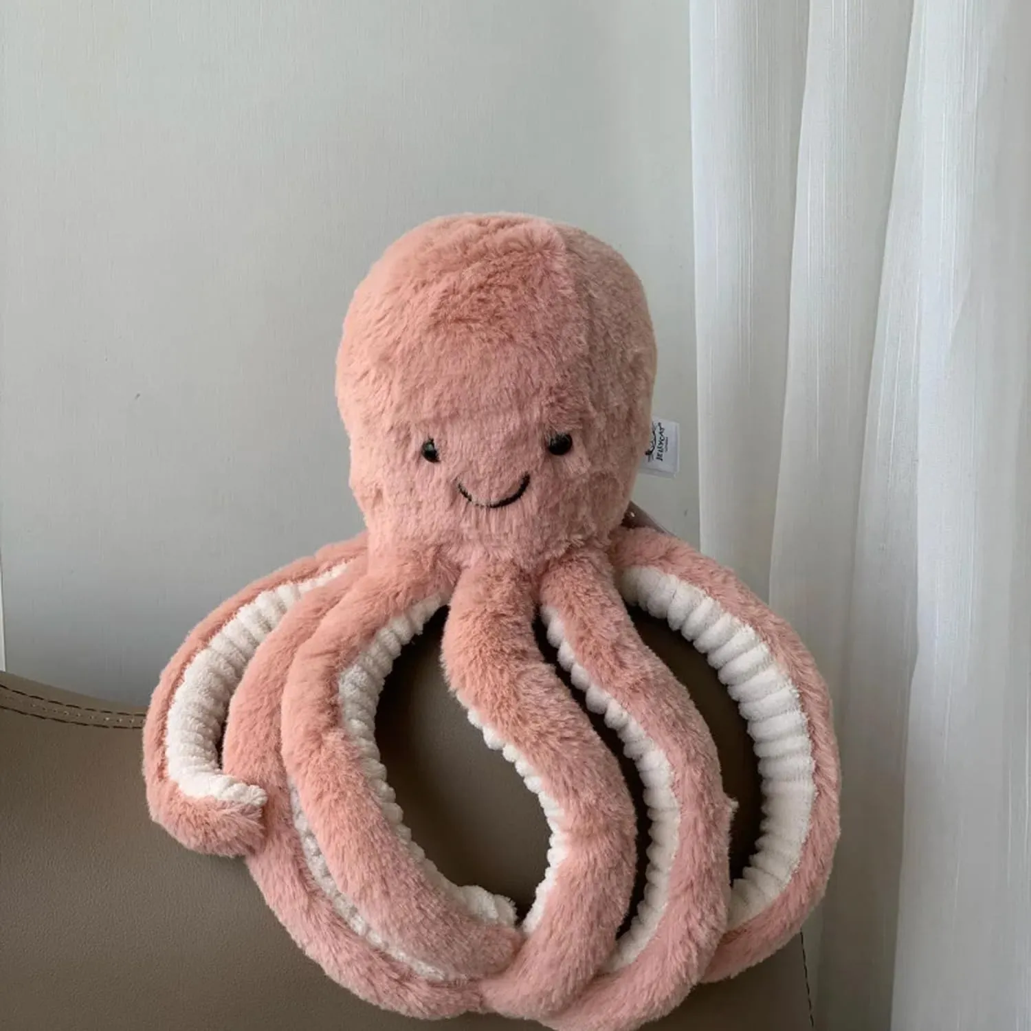 Wemi Lovely Simulation Stuffed Octopus Plush Toy Soft Pink Animal Doll Children Xmas Gifts Home Accessories