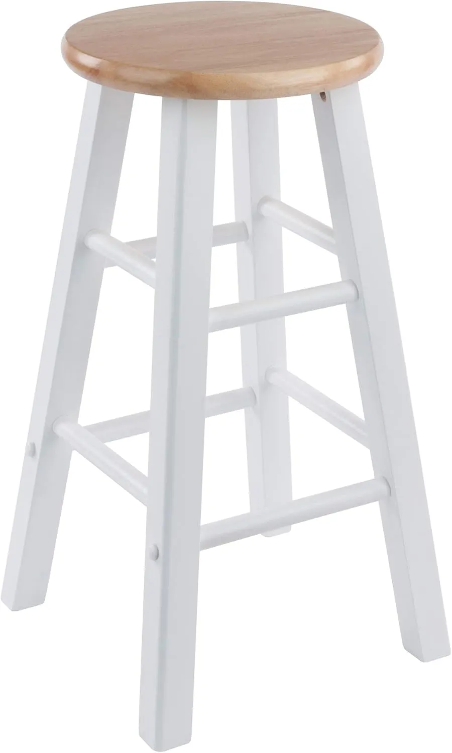 Winsome Element Counter Stools, Natural & White, 24", 2 Piece Set