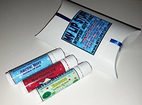 WINTER GIFT PACK (Eggnog, Arctic Mint, Hot Chocolate) natural lip balm set