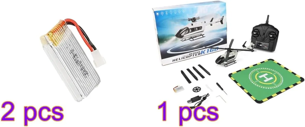 WL K160 EC-145 RC Helicopter, 160-Class 2.4G 4CH Remote Control Helicopter Military 4-Propeller Flybarless 6-Axis Gyro RC Aircraft with Barometric Altitude Hold, Toy Gift -RTF