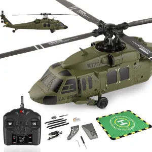 WL K170 Black Hawk RC Helicopte for Adults, K170 Rc Helicopter, UH-60L 170 Size 2.4G 4CH Remote Control Helicopter Mode (K170 Rc Helicopter)