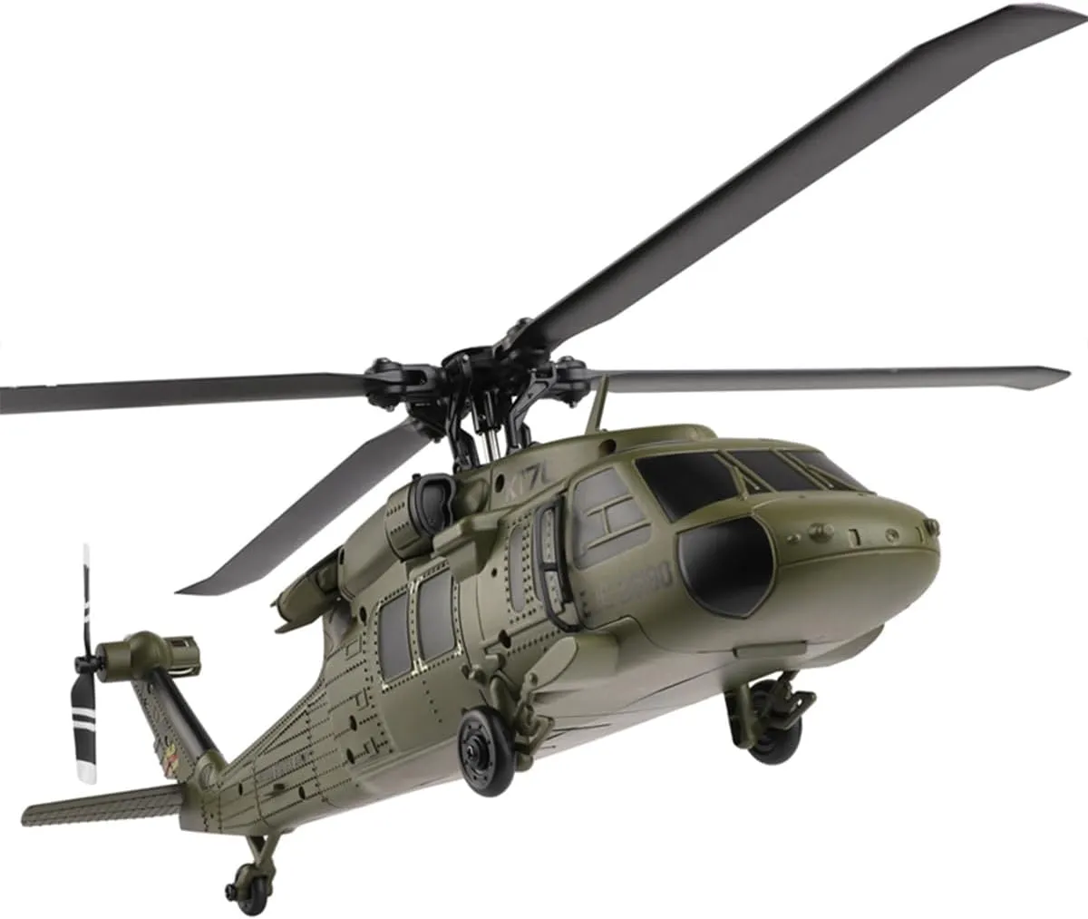 WL K170 RC Helicopter for Adults, Military Hobby RC Helicopter for Beginners, UH-60L Scale Model with Altitude Hold, 6-Axis Gyro, 4CH Remote, Brushless Motor
