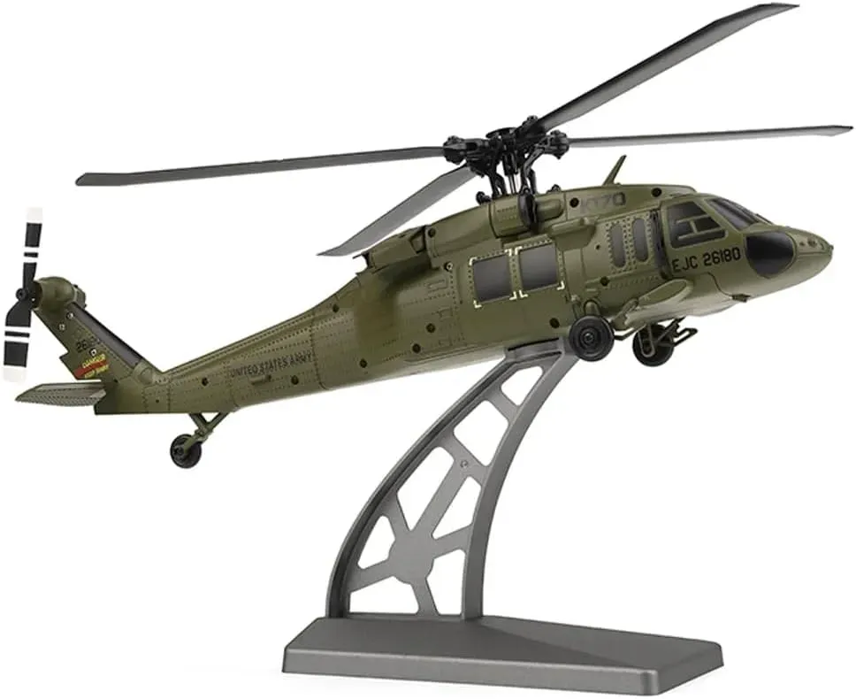 WL K170 UH-60L RC Helicopters for Adults, for Black Hawk RC Plane 6-Axis Gyro 2.4G 4CH Remote Control Helicopters Altitude Hovering Military Aircraft - RTF / 1 Battery
