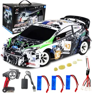 Wltoys K989 RC Drift Car 3pcs Upgraded 500mah Battery 1/28 RC Car 2.4G Remote Control Cars 4WD Tabletop Drift Rc Car 30km/h Mini Car for Kids Gifts