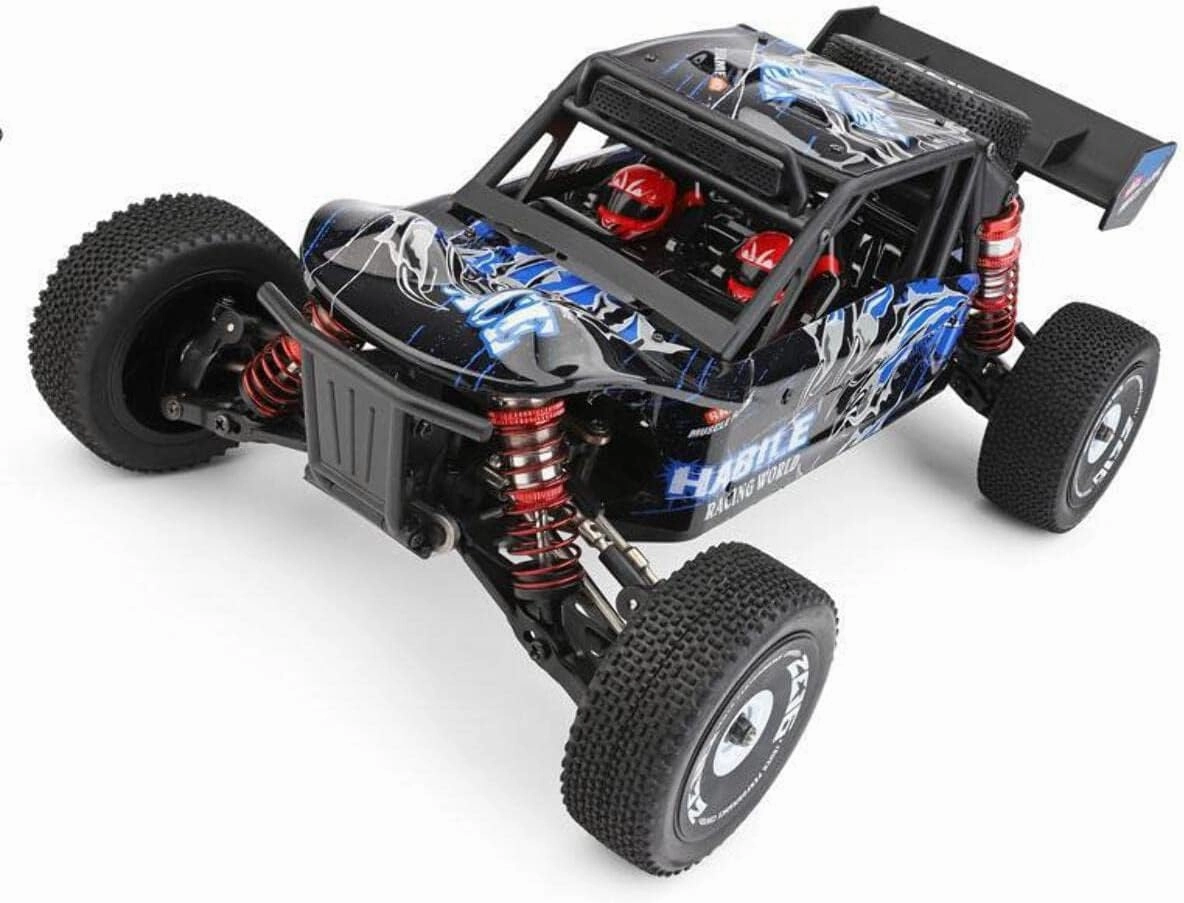 WLtoys 124017 124019 V2 75KM/H 2.4G RC Car Brushless 4WD Electric High Speed Off-Road Drift Remote Control Toys for Children 124016 1B 2200mAh