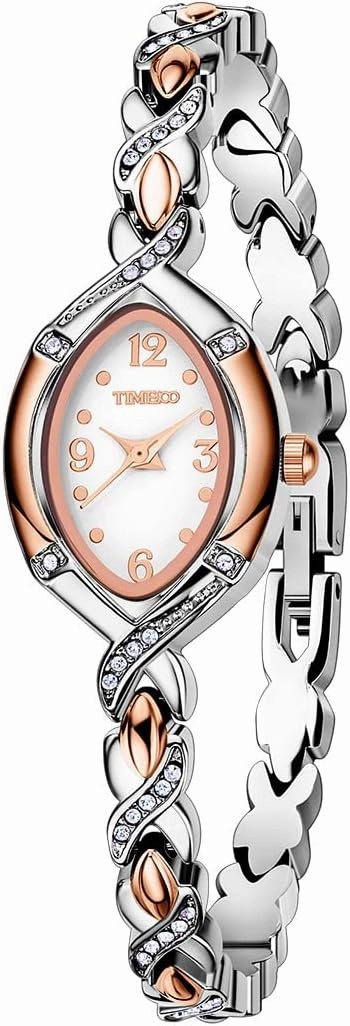 Women's Bracelet Watches Ladies Quartz Wrist Watch with Green Dial Bezel with Crystals in Movement Bracelet Strap with Diamonds Waterproof