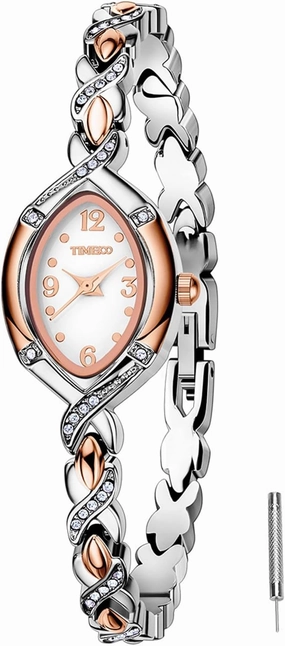 Women's Bracelet Watches Ladies Quartz Wrist Watch with Green Dial Bezel with Crystals in Movement Bracelet Strap with Diamonds Waterproof