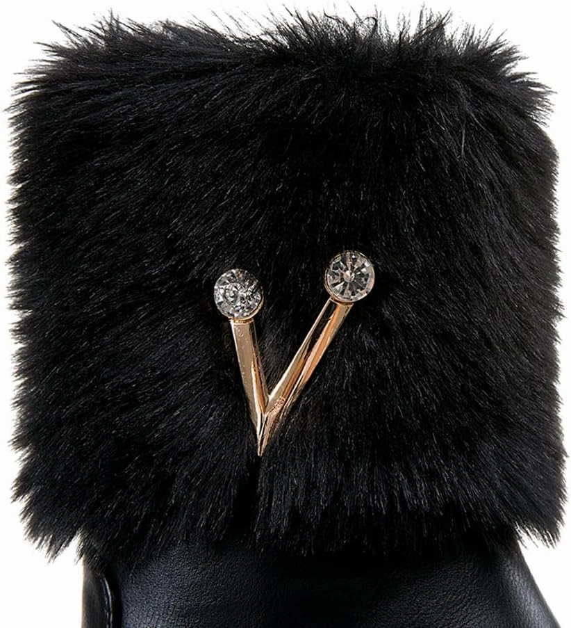 Women's Fur Lined Christmas Ankle Boots