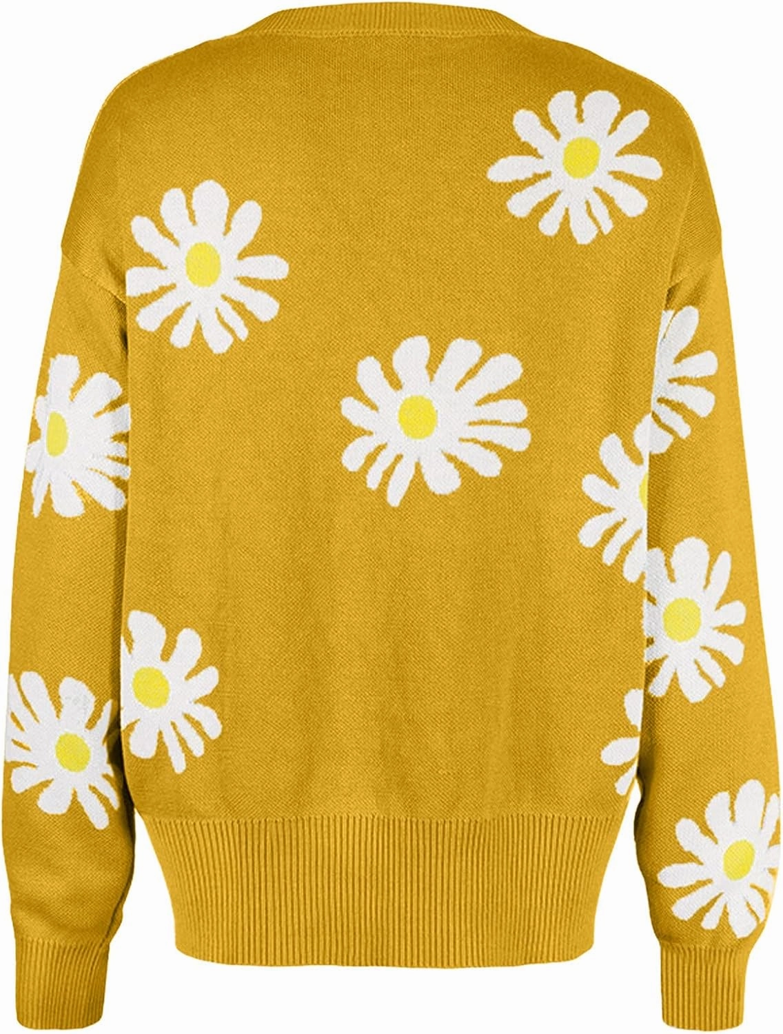 Women’s Knit Loose Cardigan Open Front Button Down Casual Knit Sweaters Fall Loose V Neck Crop Bolero