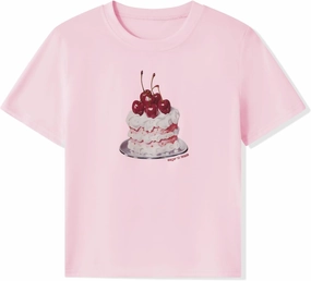 Women Y2k Print Baby Tees Cute Fruit Graphic Short Sleeve Crop Top Bow Printed Teen E Girl Aesthetic Shirt