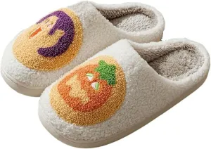 Women's Plush Heart Love Slippers - Blue Eyes Mushroom Cat Ears Retro Memory Foam Soft Plush Home Shoes