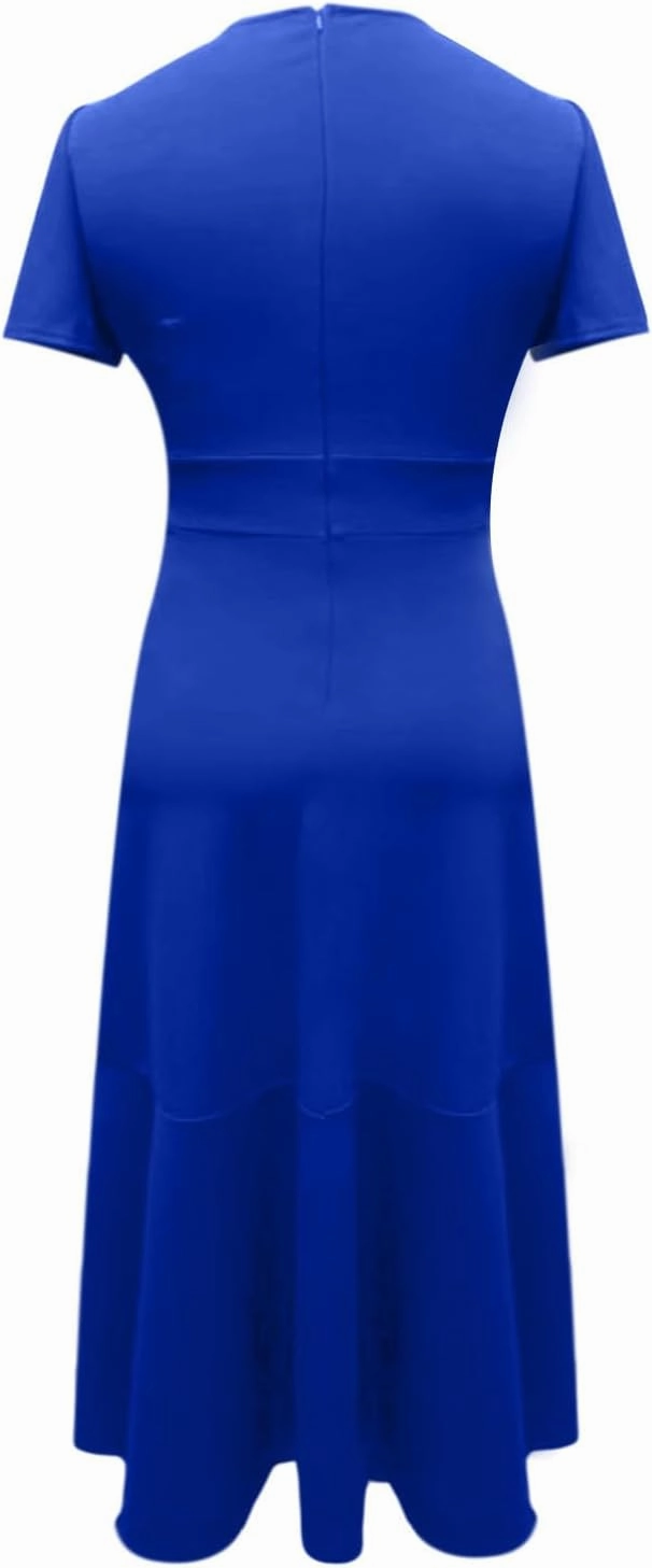 Womens Summer Dress Elegant Formal Party Dress Oversized Short Sleeve High Waist Long Dress Beautiful Princess Gown