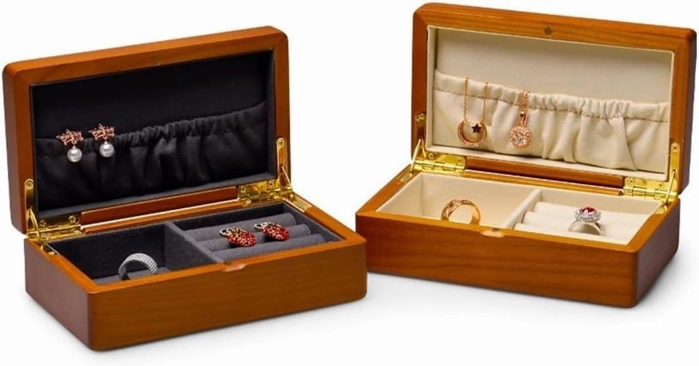Wood Jewelry Case for Ring Earrings Bracelet Pendant Necklace Watch Box Jewelry Organizer