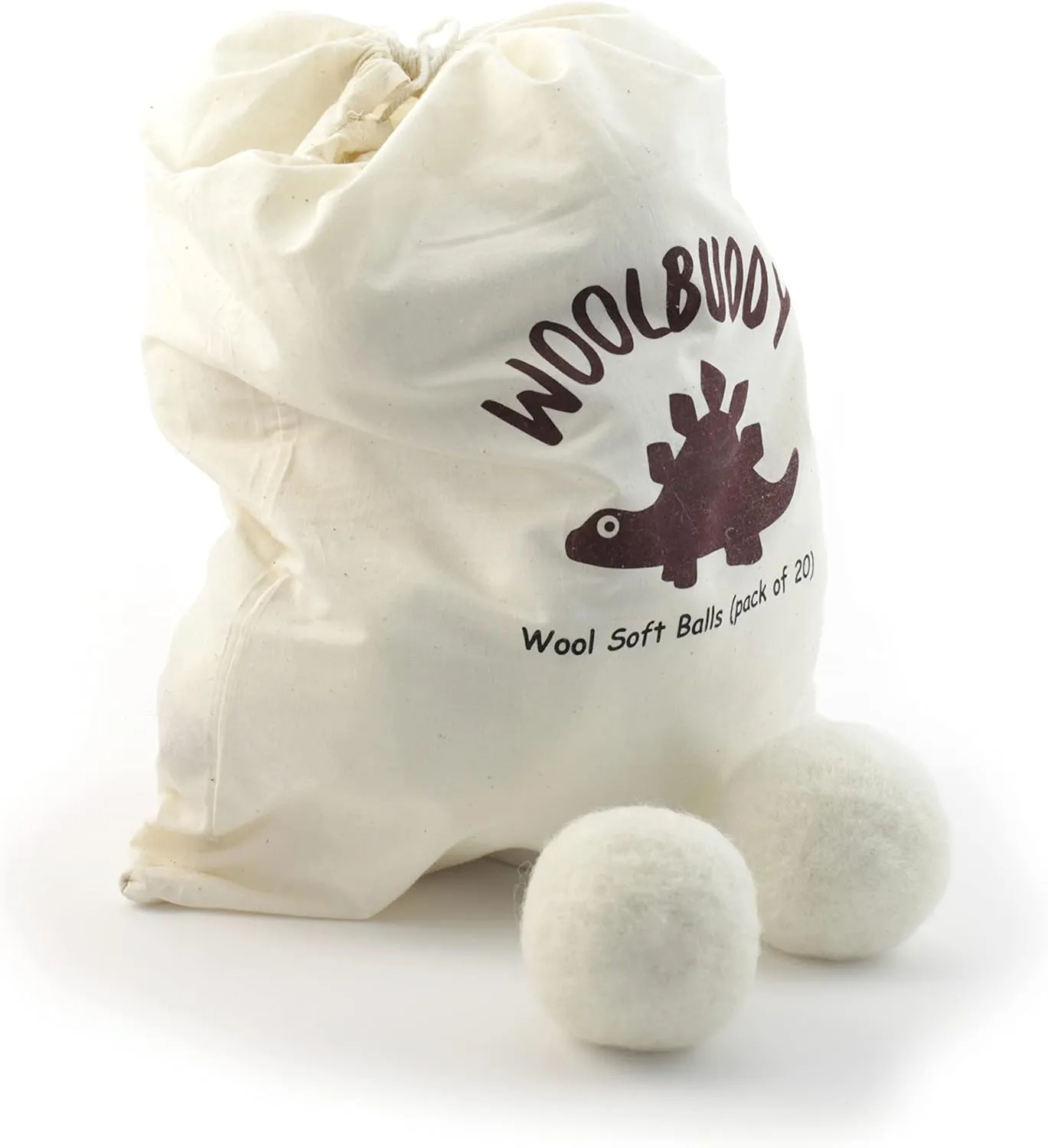 Woolbuddy Felt Balls, Big Wool Pieces (2.7in), Storage Bag Included, Perfect for Garlands, Decorations, Crafts, Ornaments, and Gifts (12-Pack)