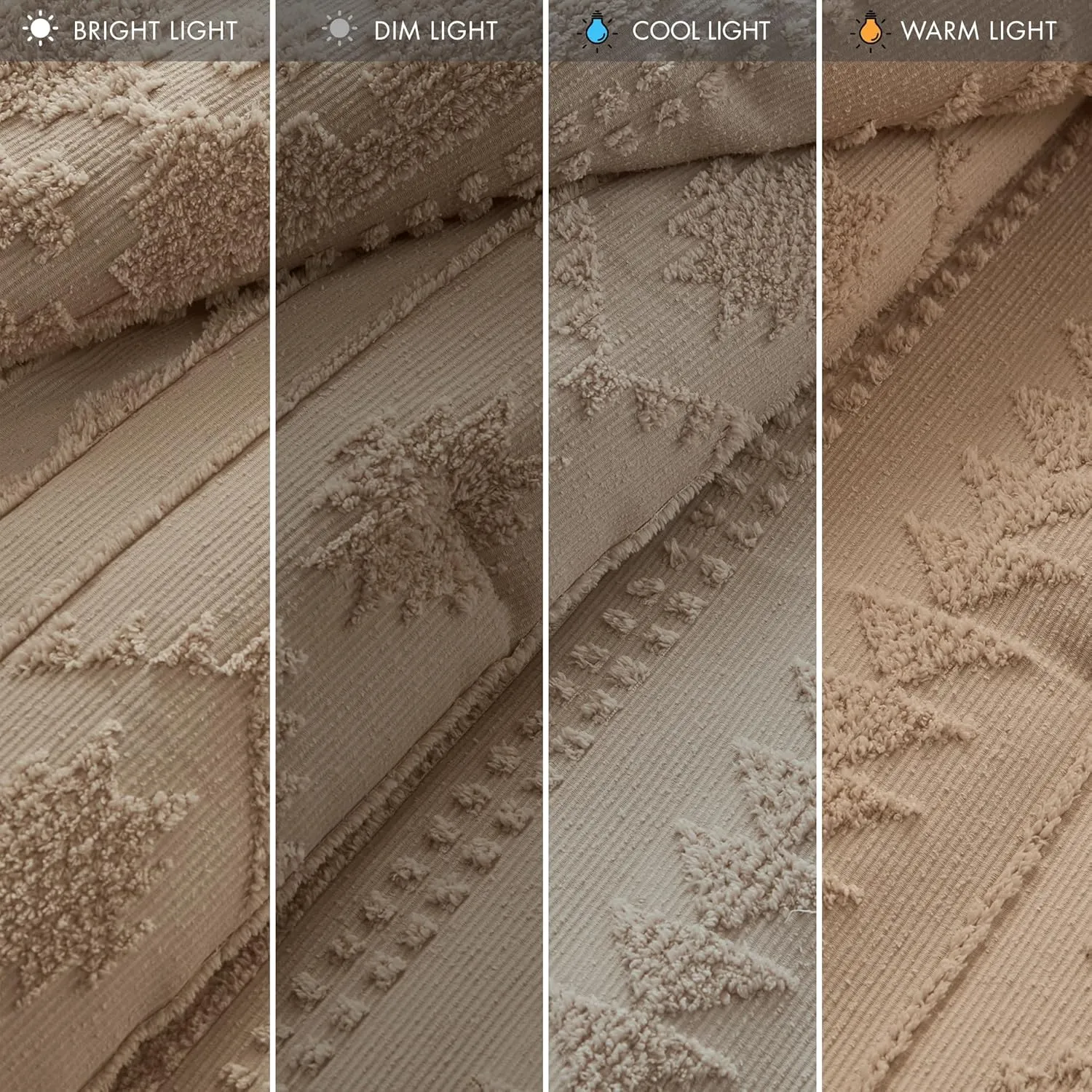Woolrich Queen Comforter Set Chenille Tufted for Queen Size Bed, Southwestern Oversized Comforters, All Season Comforters Queen Size Bed Set, Shams, Breckenridge, Full/Queen Tan 3 Piece