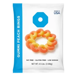 World's Best Gummi Peach Rings, 4.5lbs of Candy 628077