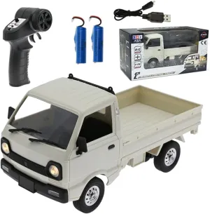 WPL D12 1/16 RC Truck, 2.4G Mini Truck RC Off-Road Truck Mini-Van, Remote Control Truck RC Off-Road Car, RC Rock Crawler Truck RC Climber RC Buggy Model Gift for Adults -RTR