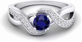 WSX 2ct Round Cut Gemstone Engagement Ring with Moissanite for Women Solid 10K 14K 18K Gold Personalized Anniversary Jewelry Gifts
