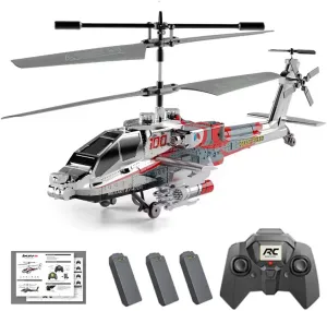 XK1 2.4G RC Helicopter for Adults, Remote Control Helicopter Mini Aircraft with LED Lights & Altitude Hold for Beginner - 3 Battery