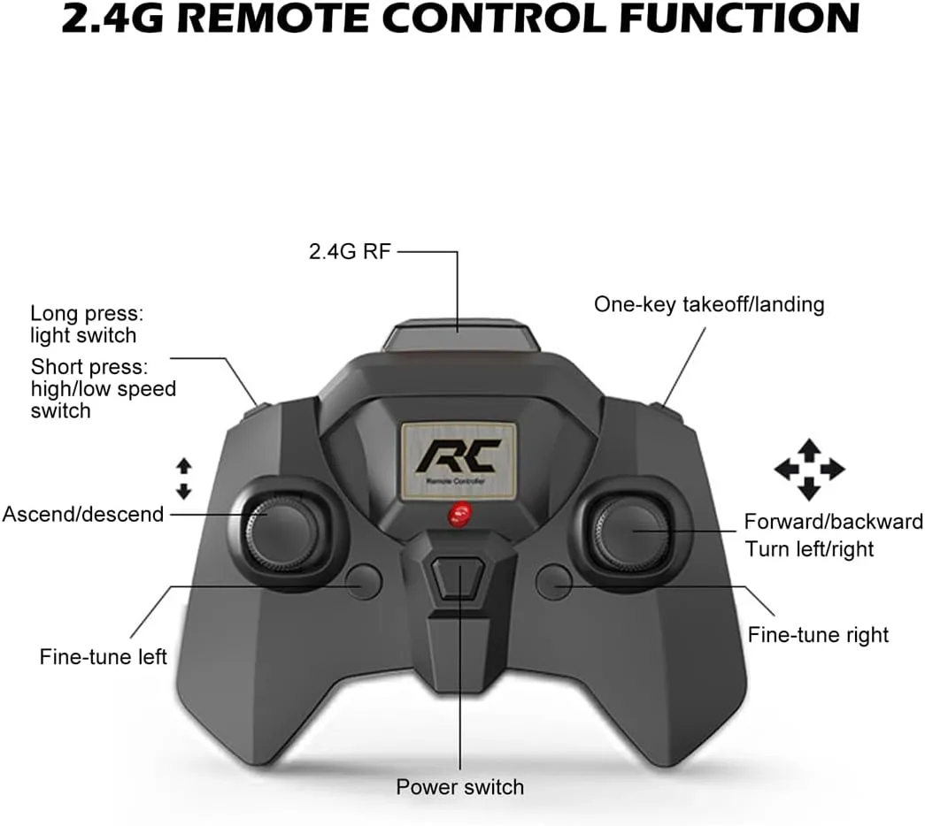 XK1 2.4G RC Helicopter for Adults, Remote Control Helicopter Mini Aircraft with LED Lights & Altitude Hold for Beginner - 3 Battery
