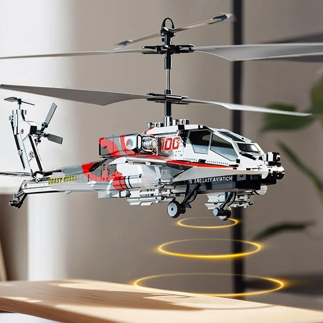 XK1 2.4G RC Helicopter for Adults, Remote Control Helicopter Mini Aircraft with LED Lights & Altitude Hold for Beginner - 3 Battery
